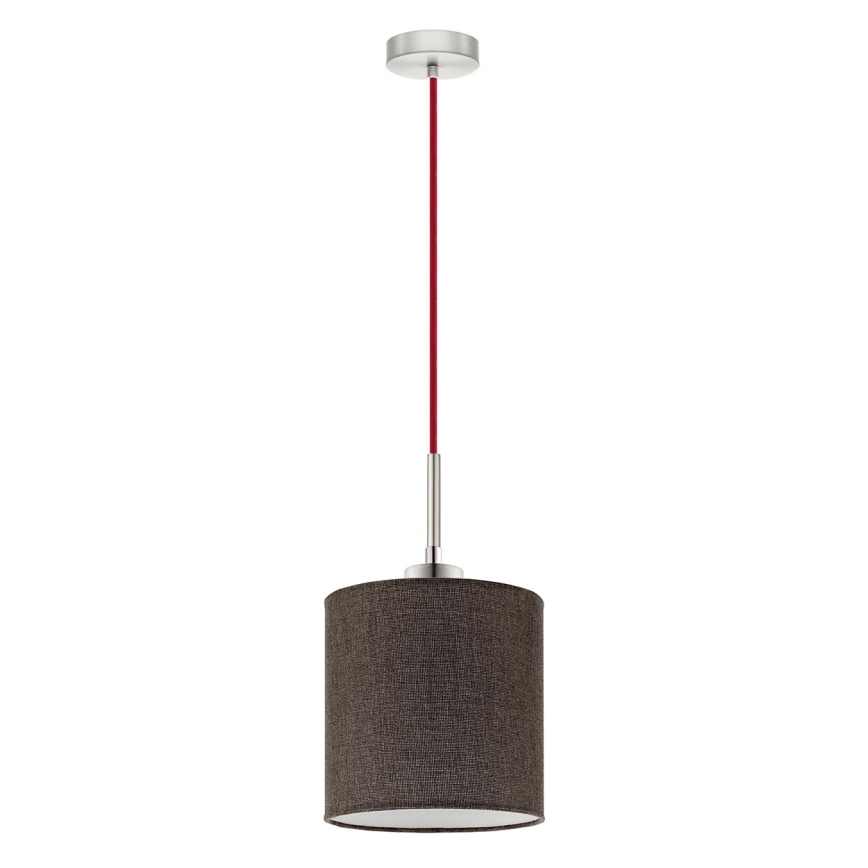 Eglo - LED Lestenec na vrvici TUNJA 1xE27/60W/230V rjava