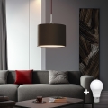 Eglo - LED Lestenec na vrvici TUNJA 1xE27/60W/230V rjava
