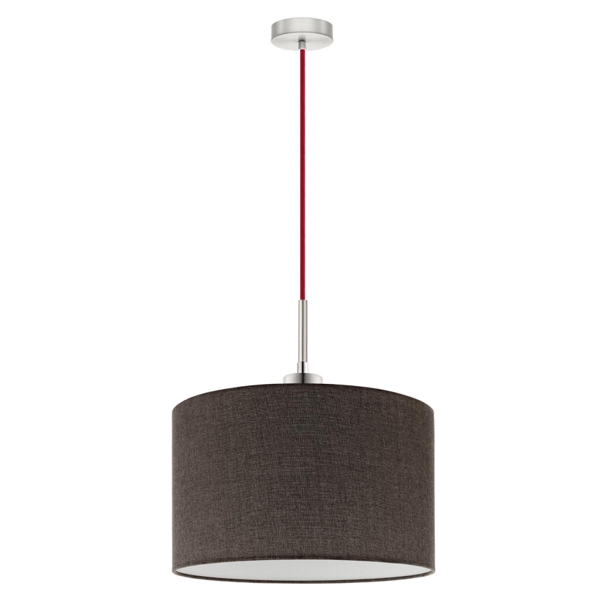 Eglo - LED Lestenec na vrvici TUNJA 1xE27/60W/230V rjava