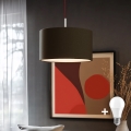 Eglo - LED Lestenec na vrvici TUNJA 1xE27/60W/230V rjava