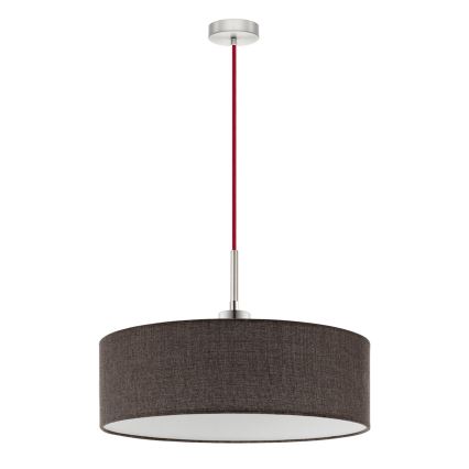 Eglo - LED Lestenec na vrvici TUNJA 1xE27/60W/230V rjava