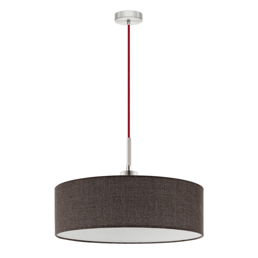 Eglo - LED Lestenec na vrvici TUNJA 1xE27/60W/230V rjava