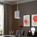 Eglo - LED Lestenec na vrvici TUNJA 1xE27/60W/230V siva