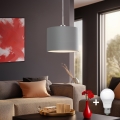Eglo - LED Lestenec na vrvici TUNJA 1xE27/60W/230V siva