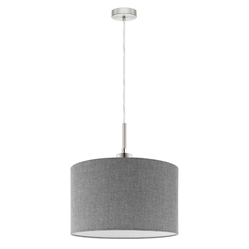 Eglo - LED Lestenec na vrvici TUNJA 1xE27/60W/230V siva