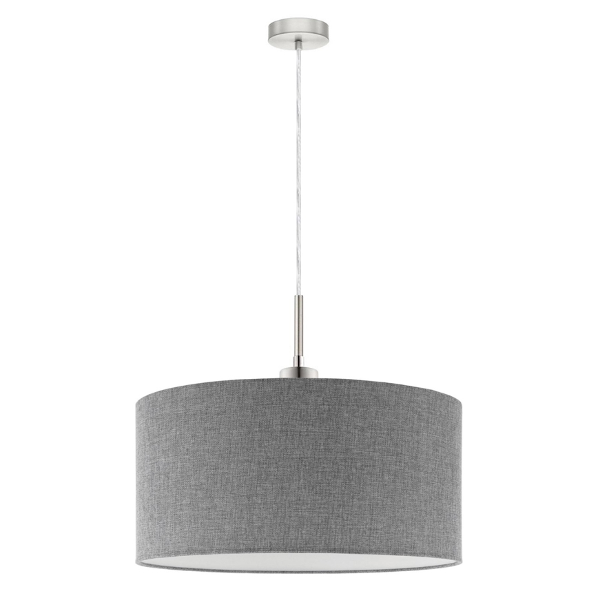 Eglo - LED Lestenec na vrvici TUNJA 1xE27/60W/230V siva