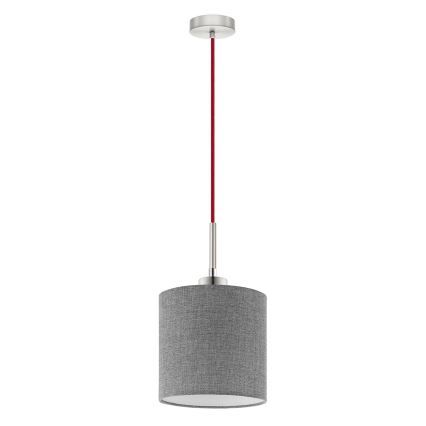 Eglo - LED Lestenec na vrvici TUNJA 1xE27/60W/230V siva