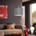 Eglo - LED Lestenec na vrvici TUNJA 1xE27/60W/230V siva
