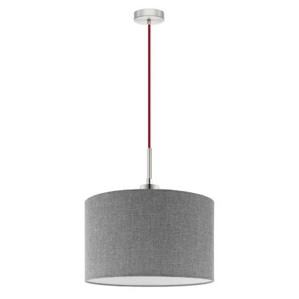 Eglo - LED Lestenec na vrvici TUNJA 1xE27/60W/230V siva