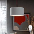 Eglo - LED Lestenec na vrvici TUNJA 1xE27/60W/230V siva