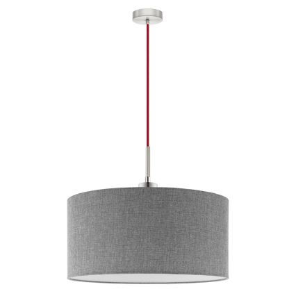 Eglo - LED Lestenec na vrvici TUNJA 1xE27/60W/230V siva