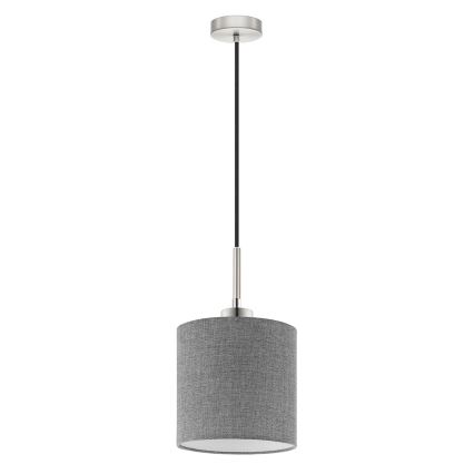 Eglo - LED Lestenec na vrvici TUNJA 1xE27/60W/230V siva