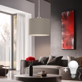 Eglo - LED Lestenec na vrvici TUNJA 1xE27/60W/230V taupe