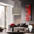 Eglo - LED Lestenec na vrvici TUNJA 1xE27/60W/230V taupe