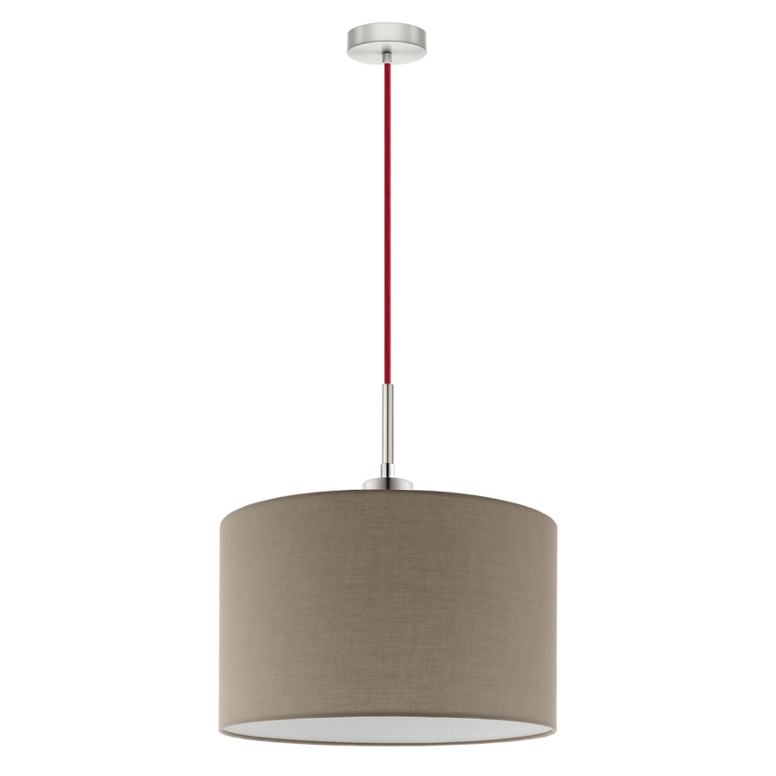 Eglo - LED Lestenec na vrvici TUNJA 1xE27/60W/230V taupe