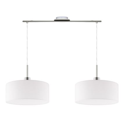 Eglo - LED Lestenec na vrvici TUNJA 2xE27/60W/230V bela
