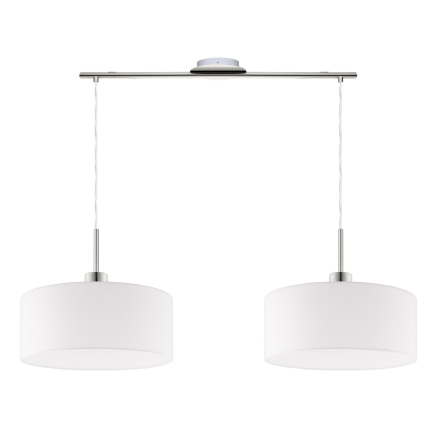 Eglo - LED Lestenec na vrvici TUNJA 2xE27/60W/230V bela