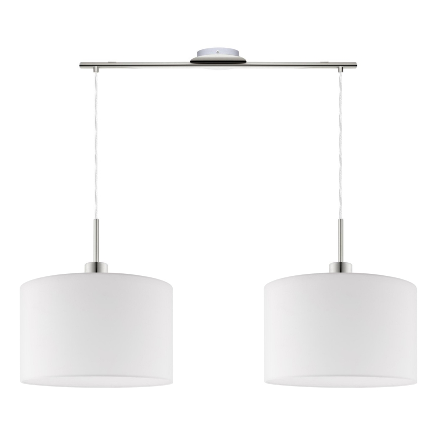 Eglo - LED Lestenec na vrvici TUNJA 2xE27/60W/230V bela