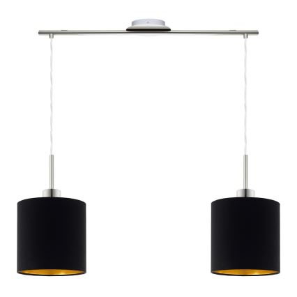 Eglo - LED Lestenec na vrvici TUNJA 2xE27/60W/230V črna