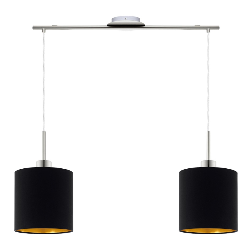 Eglo - LED Lestenec na vrvici TUNJA 2xE27/60W/230V črna