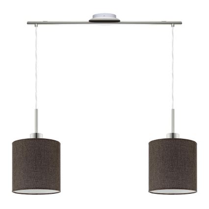 Eglo - LED Lestenec na vrvici TUNJA 2xE27/60W/230V rjava