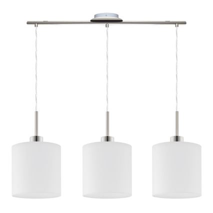 Eglo - LED Lestenec na vrvici TUNJA 3xE27/60W/230V bela