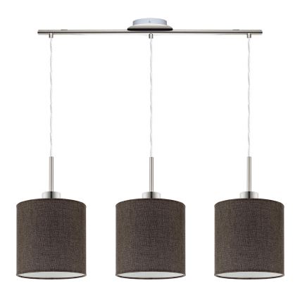 Eglo - LED  Lestenec na vrvici TUNJA 3xE27/60W/230V rjava