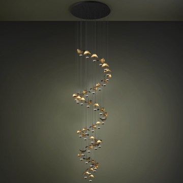 Eglo - LED lestenec z možnostjo zatemnitve na vrvici 40xLED/1,8W/230V črna/zlata