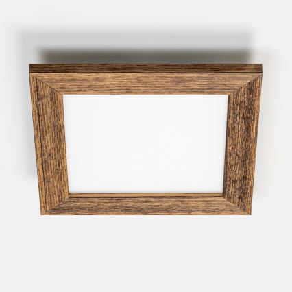 Eglo - LED Nadgradni panel SALOBRENA-RW WOOD LED/17W/230V 2700/4000K 34x34 cm rjava