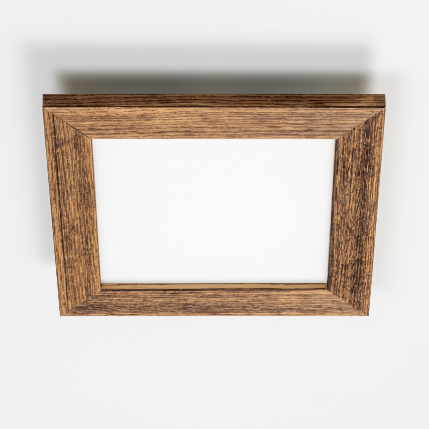 Eglo - LED Nadgradni panel SALOBRENA-RW WOOD LED/17W/230V 2700/4000K 34x34 cm rjava