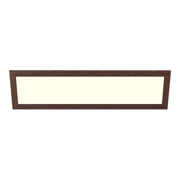 Eglo - LED Nadgradni panel SALOBRENA-RW WOOD LED/34W/230V 2700/4000K 124x34 cm temno rjava