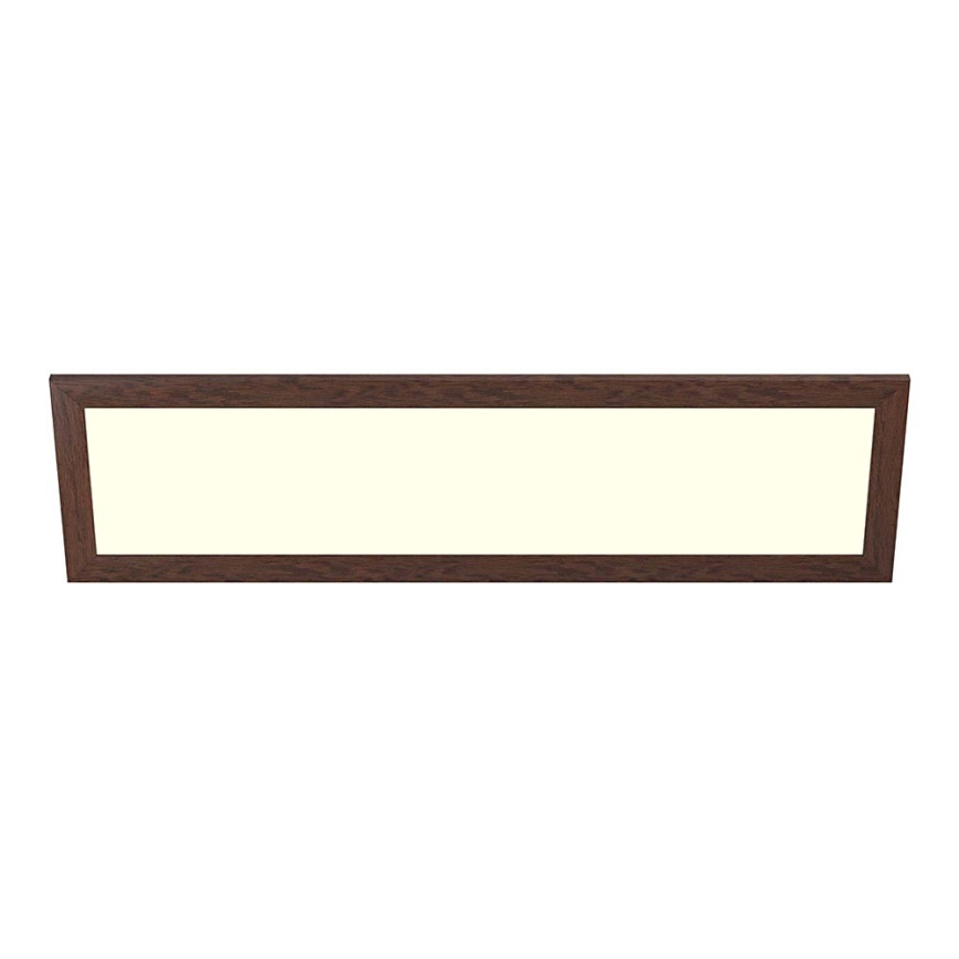 Eglo - LED Nadgradni panel SALOBRENA-RW WOOD LED/34W/230V 2700/4000K 124x34 cm temno rjava
