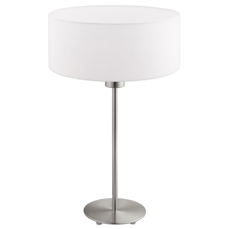Eglo - LED  Namizna svetilka TUNJA 1xE27/60W/230V 38,5 cm mat krom/bela