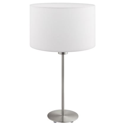 Eglo - LED  Namizna svetilka TUNJA 1xE27/60W/230V 38,5 cm mat krom/bela