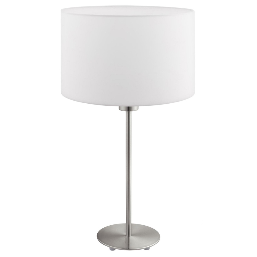 Eglo - LED  Namizna svetilka TUNJA 1xE27/60W/230V 38,5 cm mat krom/bela