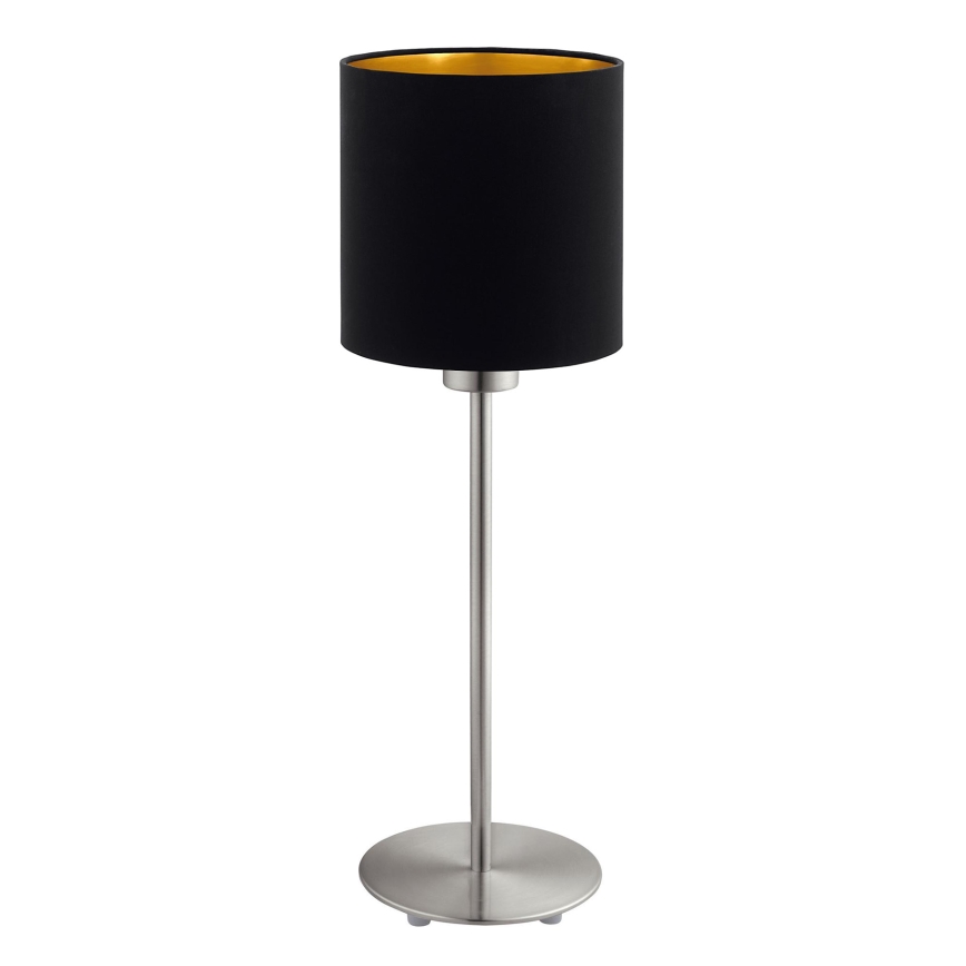 Eglo - LED Namizna svetilka TUNJA 1xE27/60W/230V 38,5 cm mat krom/črna