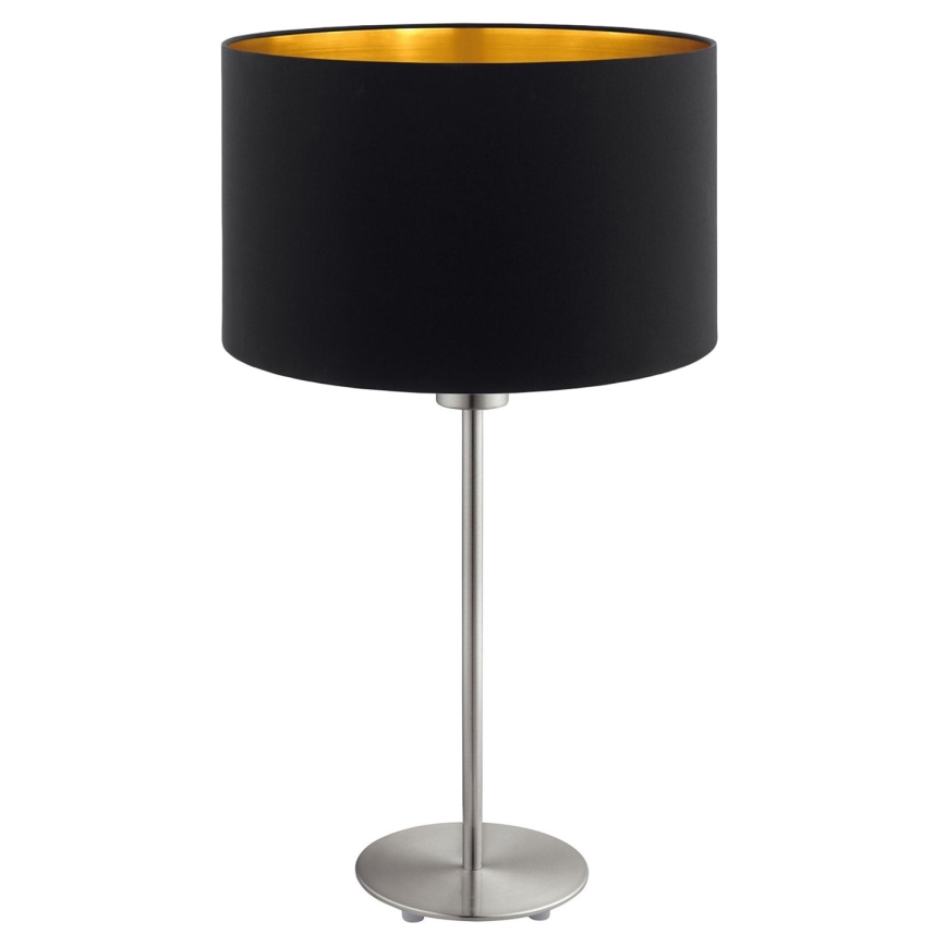 Eglo - LED  Namizna svetilka TUNJA 1xE27/60W/230V 38,5 cm mat krom/črna