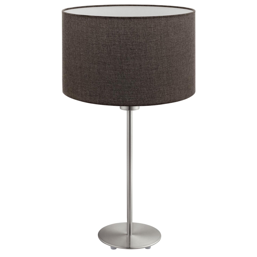 Eglo - LED  Namizna svetilka TUNJA 1xE27/60W/230V 38,5 cm mat krom/rjava