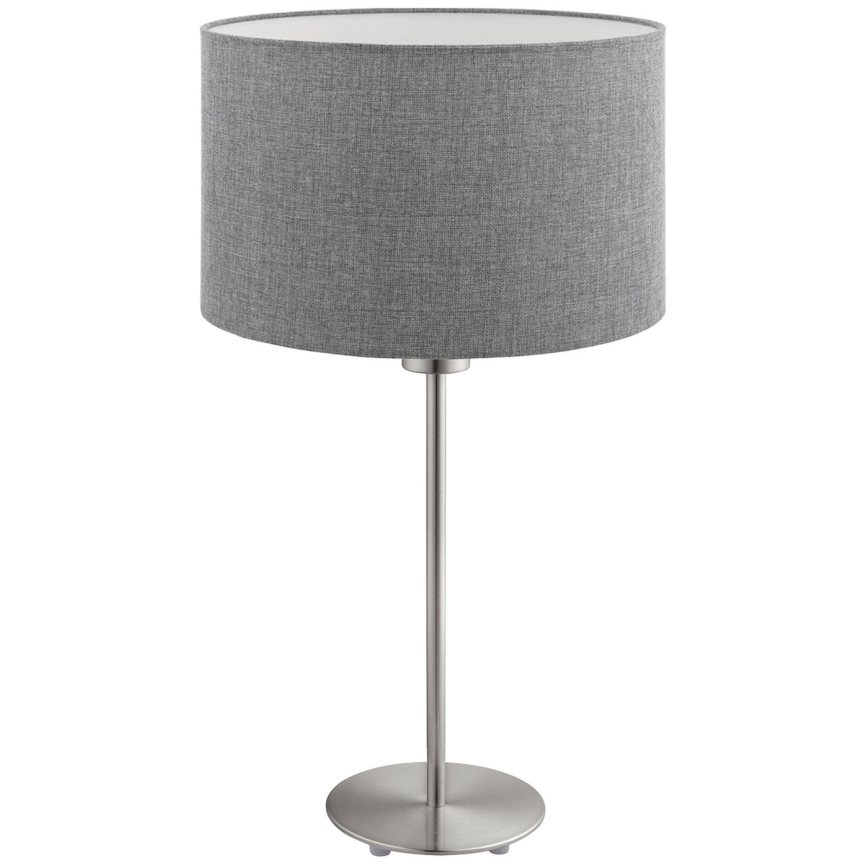 Eglo - LED  Namizna svetilka TUNJA 1xE27/60W/230V 38,5 cm mat krom/siva
