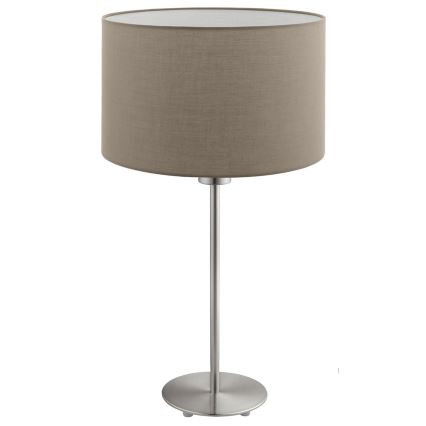Eglo - LED  Namizna svetilka TUNJA 1xE27/60W/230V 38,5 cm mat krom/taupe