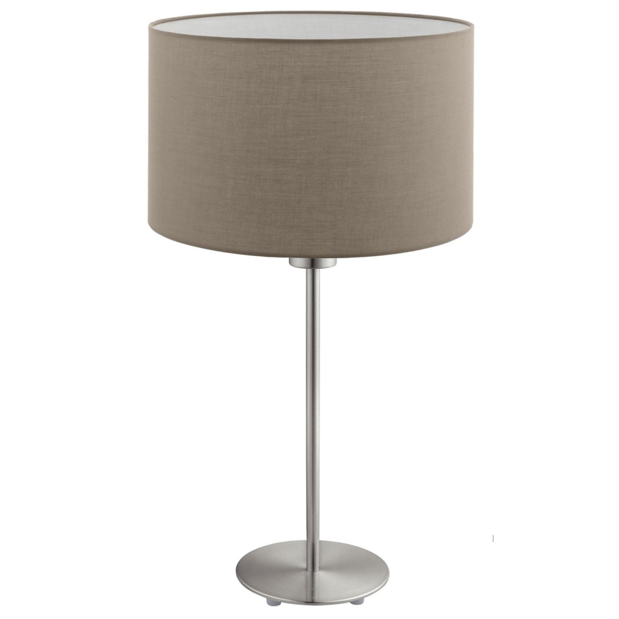 Eglo - LED  Namizna svetilka TUNJA 1xE27/60W/230V 38,5 cm mat krom/taupe