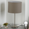 Eglo - LED namizna svetilka TUNJA 1xE27/60W/230V 38,5 cm matni krom/taupe