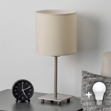 Eglo - LED namizna svetilka TUNJA 1xE27/60W/230V kremna