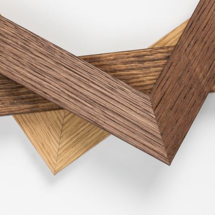 Eglo - LED nadometni panel SALOBRENA WOOD LED/31W/230V 64x64 cm rjav