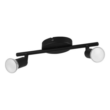 Eglo - LED Reflektor 2xGU10/2,8W/230V 3000K črna