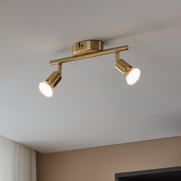 Eglo - LED Reflektor 2xGU10/2,8W/230V 3000K zlata