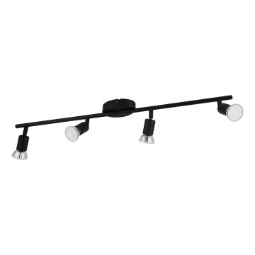 Eglo - LED Reflektor 4xGU10/2,8W/230V 3000K črna