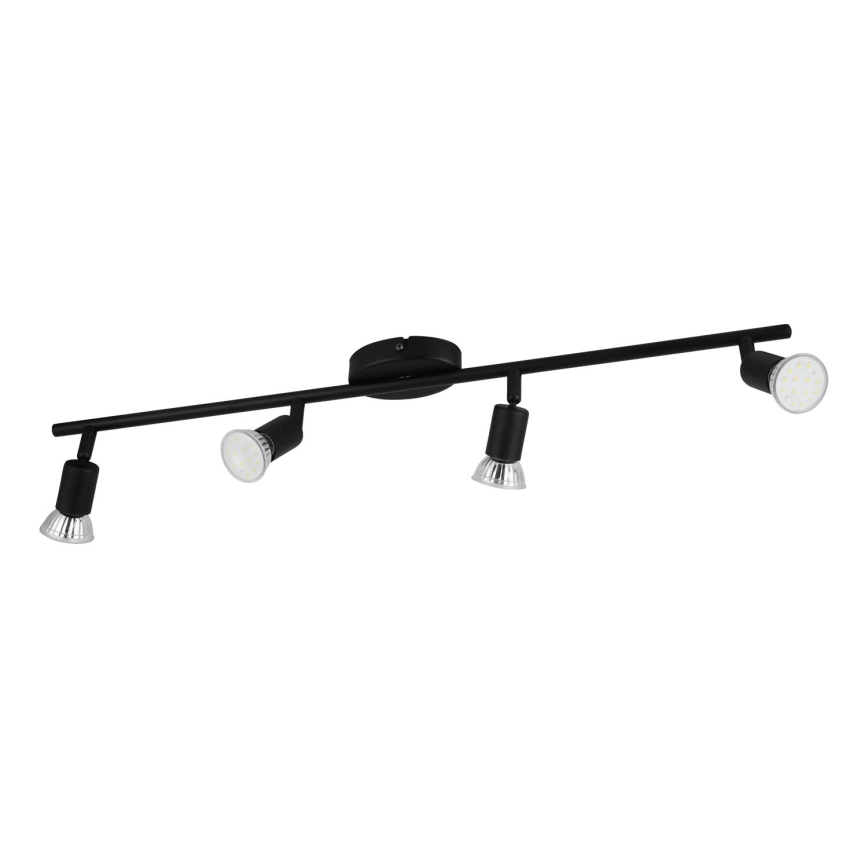 Eglo - LED Reflektor 4xGU10/2,8W/230V 3000K črna