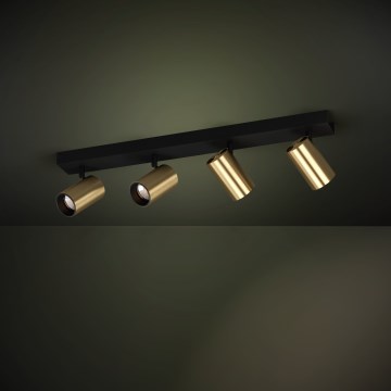Eglo - LED Reflektor 4xGU10/4,5W/230V 3000K črna/zlata