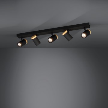 Eglo - LED Reflektor 5xGU10/4,5W/230V 3000K črna/rjava